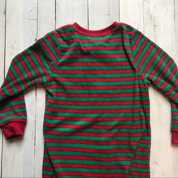 Carter’s Fleece Striped Holiday Footed Pajama, 3T - Picture 2 of 6